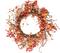 20" Autumn Harvest Decorative Artificial Fall Orange Berry and Mini Pumpkin Wreath